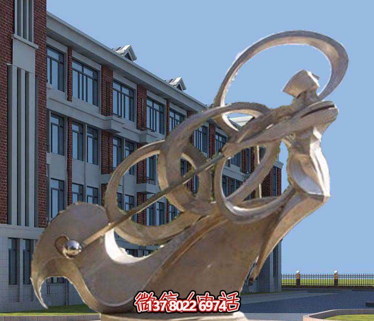 不銹鋼抽象高爾夫球雕塑，點綴景區(qū)園林