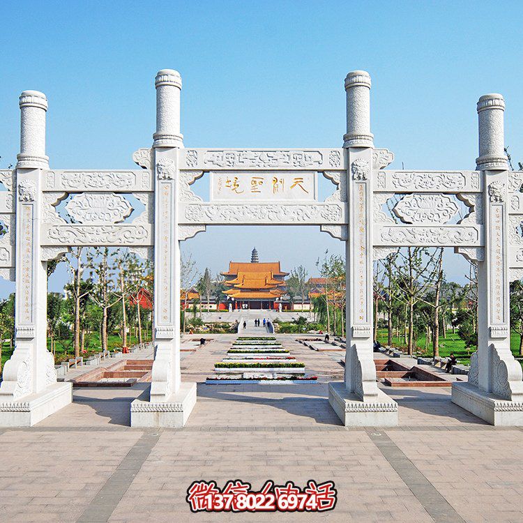 精美大理石石雕多門牌坊雕塑，讓你領(lǐng)略大理景區(qū)的精彩