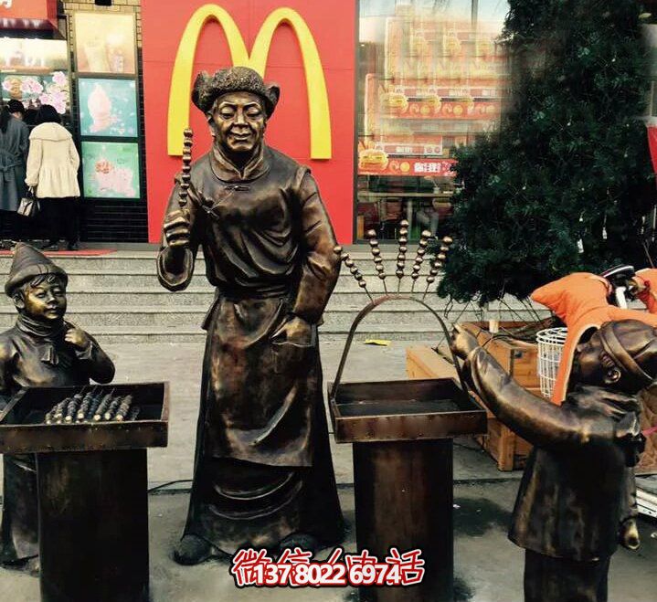 精美銅雕糖葫蘆，給您獨特的步行街體驗