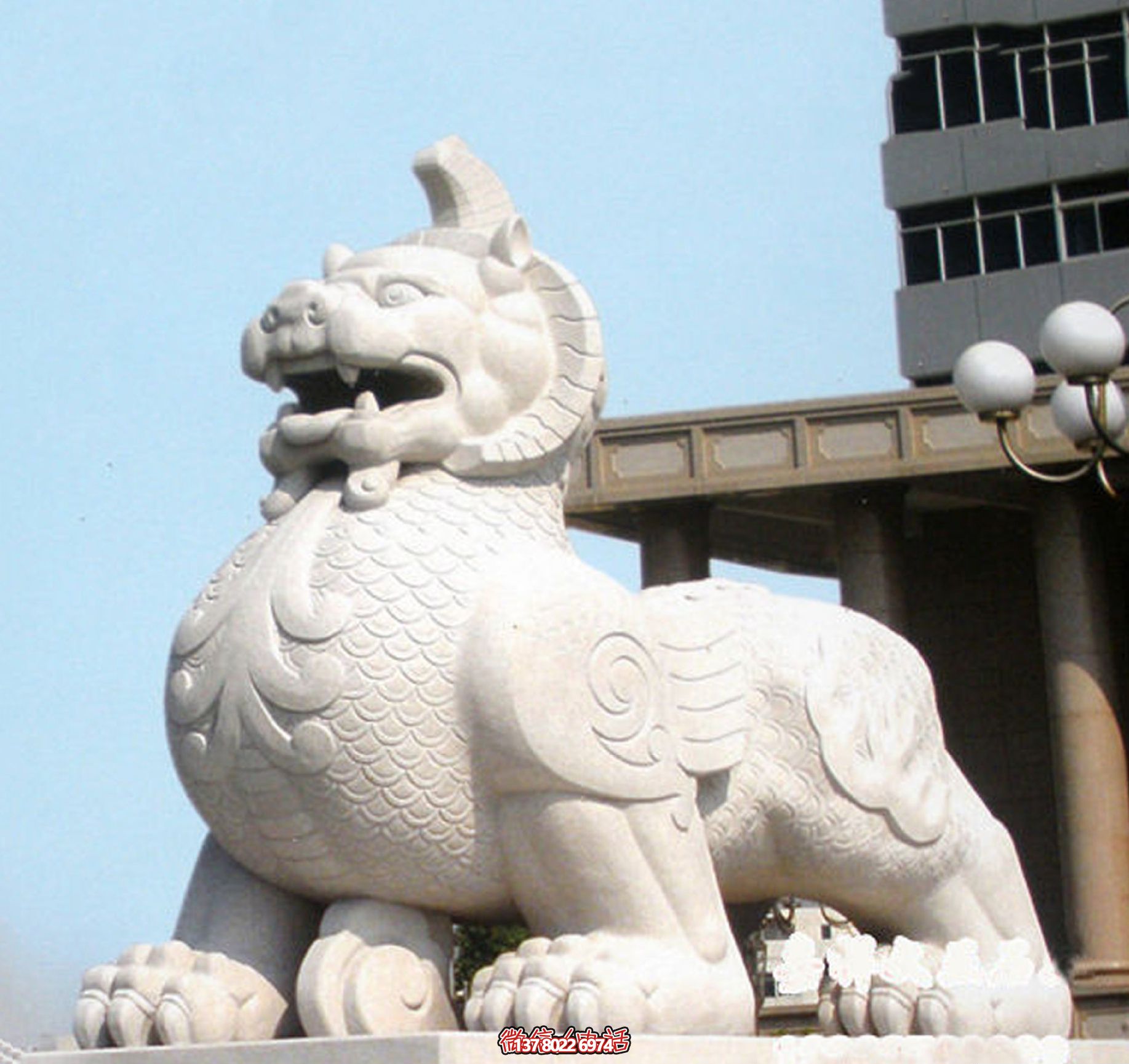 大理石貔貅神景觀大型石雕雕塑 大理石貔貅神景觀大型石雕雕塑