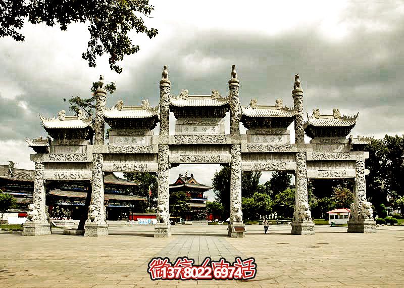 五門浮雕牌坊，美化大型景區(qū)廣場