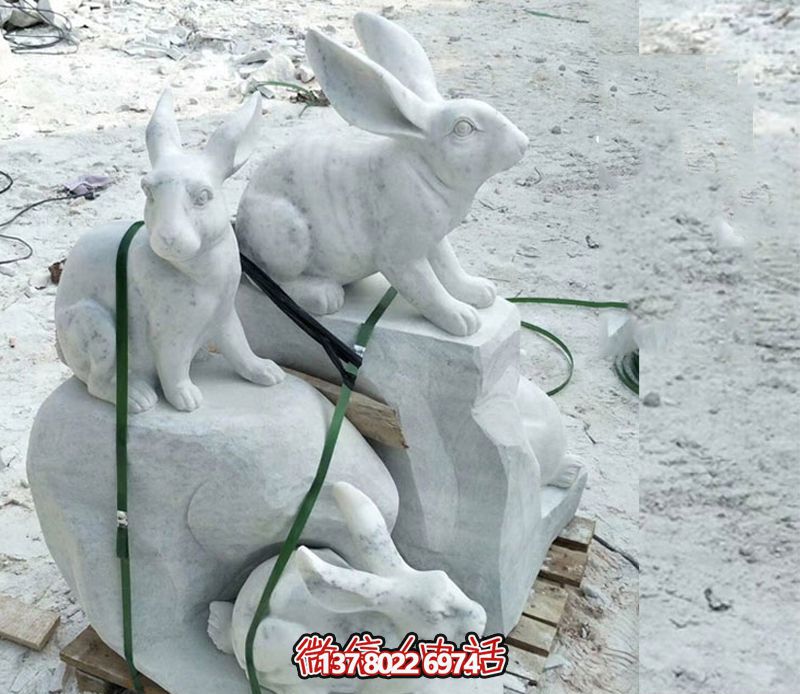 動物園裝飾創(chuàng)意石雕兔子雕塑
