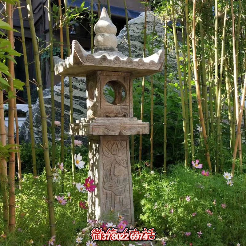 華麗的青石燈籠，點(diǎn)綴你的園林