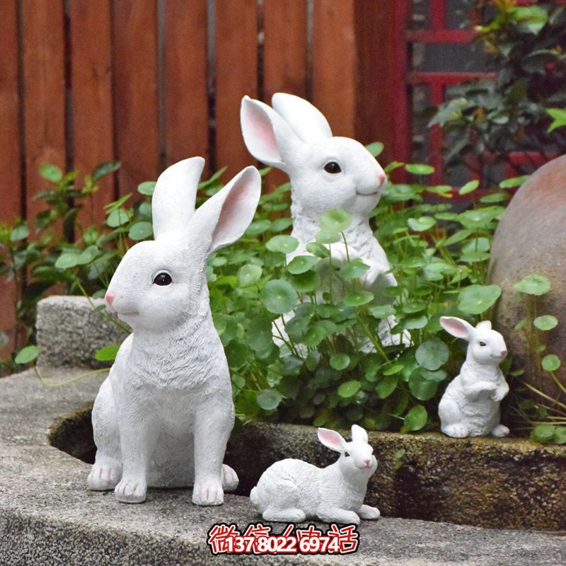 玻璃鋼兔子雕塑，點(diǎn)亮您的草坪