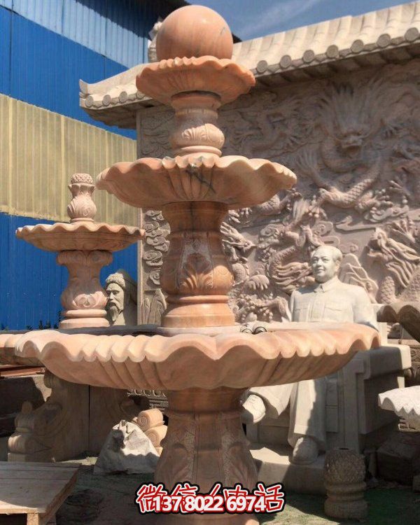 精美雕刻大理石流水擺件，完美搭配豪華別墅和小區(qū)噴泉