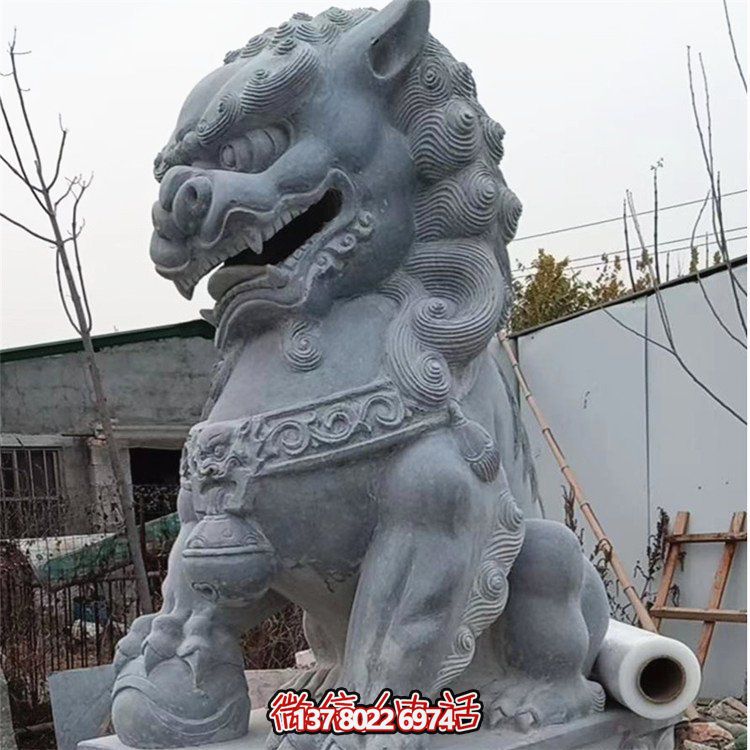 豪華庭院大型獅子雕塑，招財(cái)進(jìn)寶，鎮(zhèn)宅門口裝飾