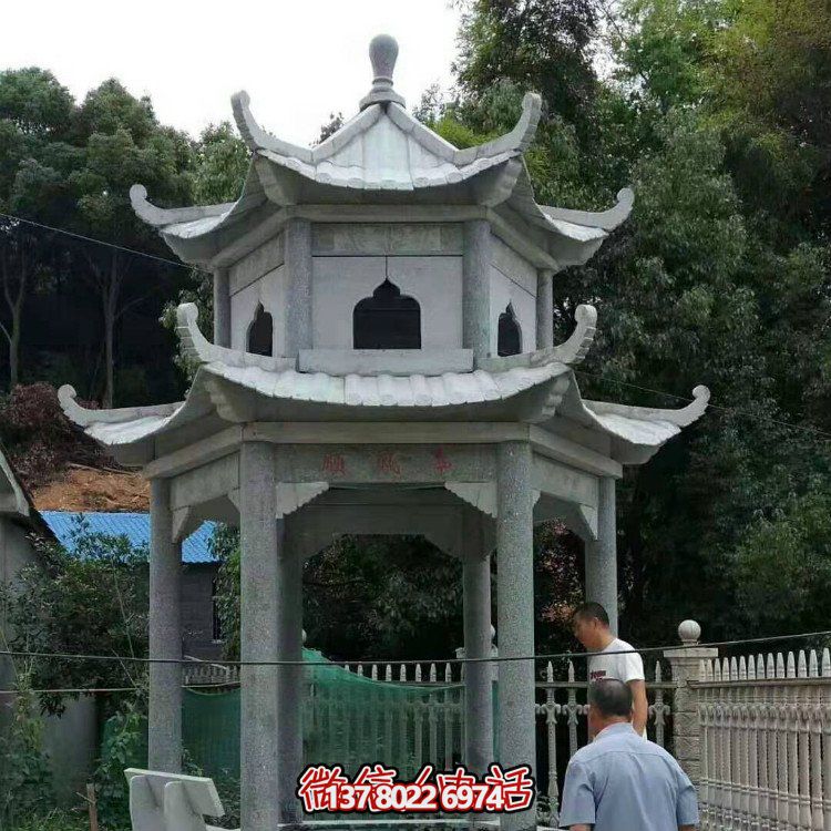 大型石雕涼亭，精美的室外裝飾