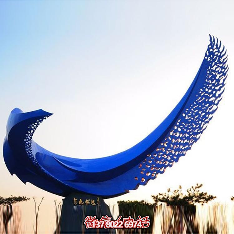 不銹鋼雕塑裝置，繽紛綠化帶景觀