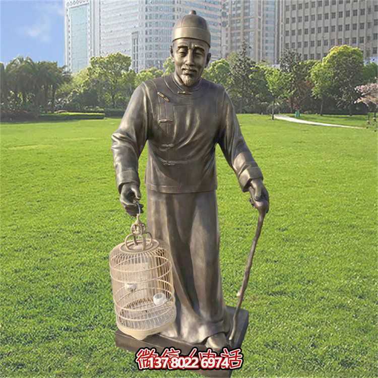 仿古風(fēng)格玻璃鋼雕像，為公園提供優(yōu)雅的民俗裝飾