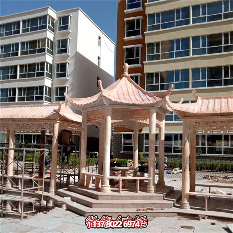 精美雕刻大理石涼亭，為小區(qū)、公園、休閑區(qū)帶來獨(dú)特視覺享受