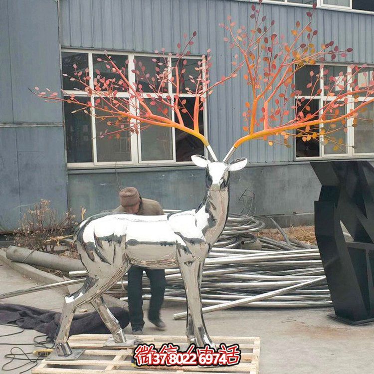 精致不銹鋼鏡面雕塑擺件，為您的園林景觀增添精彩