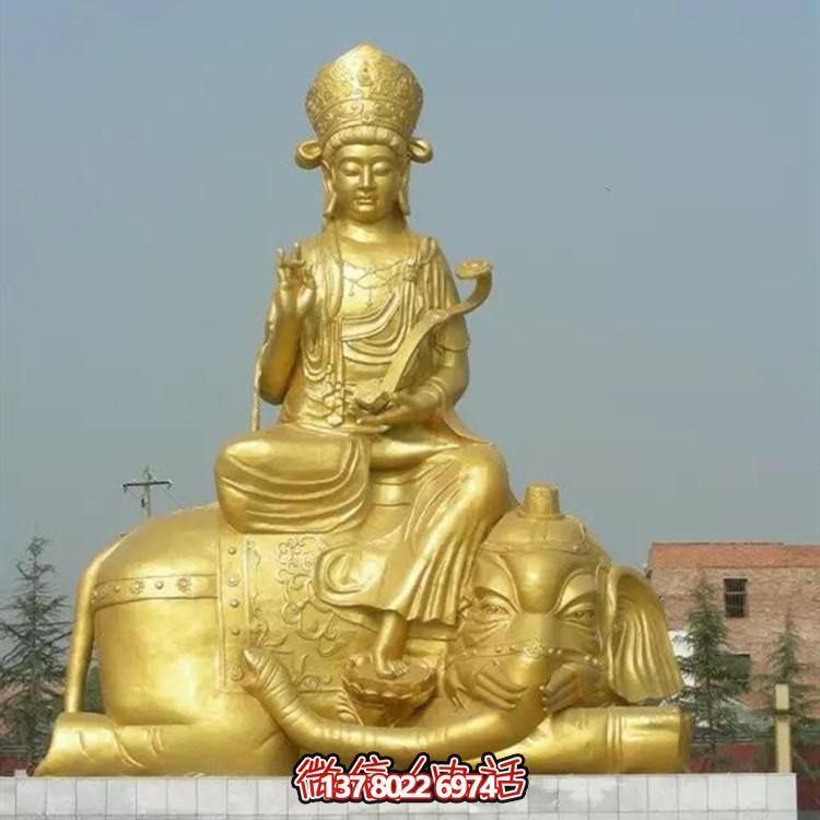 玻璃鋼雕塑文姝普賢，精致烤漆噴金大型景點(diǎn)裝飾