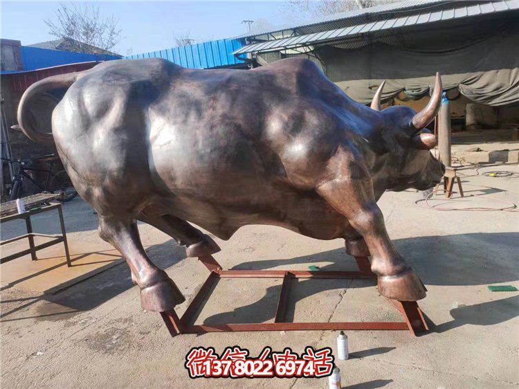 大型銅牛景觀雕塑，招財擺件