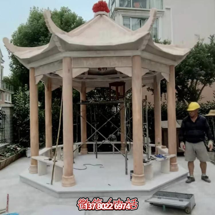 紅古涼亭，讓你在小區(qū)花園里享受晚霞美景