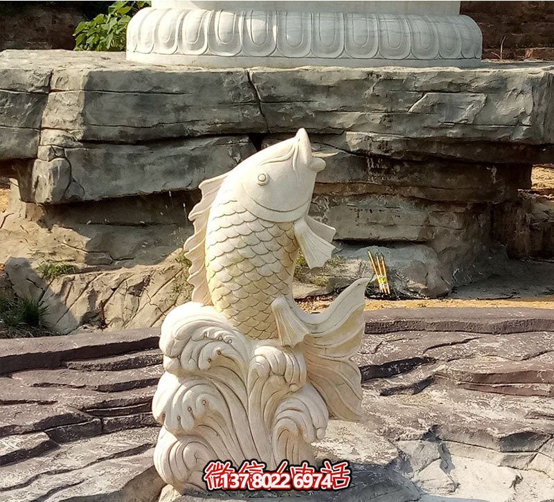 漢白玉石雕塑，點(diǎn)綴公園景觀，增添創(chuàng)意噴水裝置