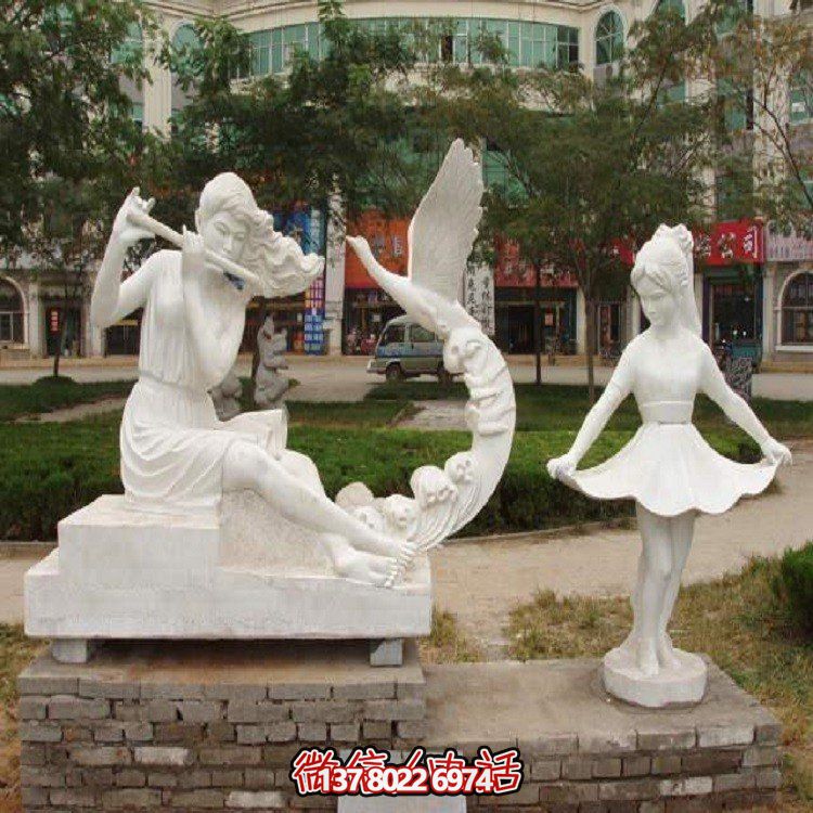 大型石雕人物雕塑，為園林景觀增添靈動之美