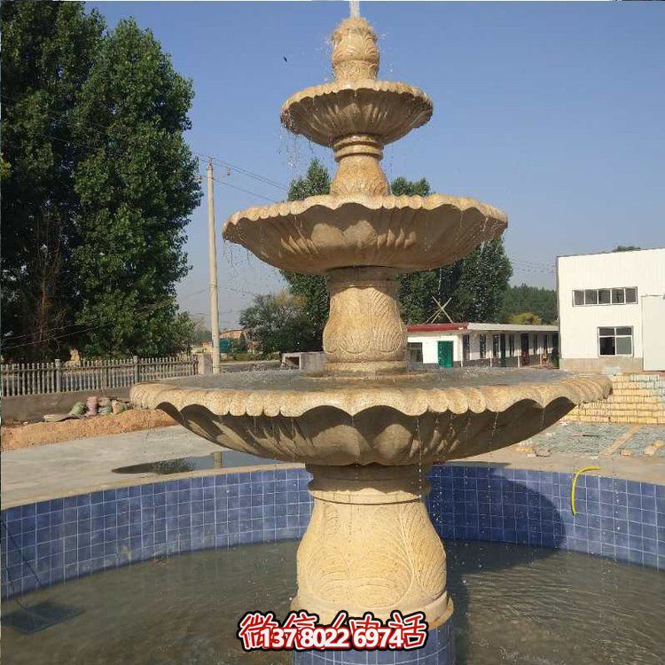 花崗巖噴泉流水擺件，給你不一樣的戶外廣場園林景觀雕塑