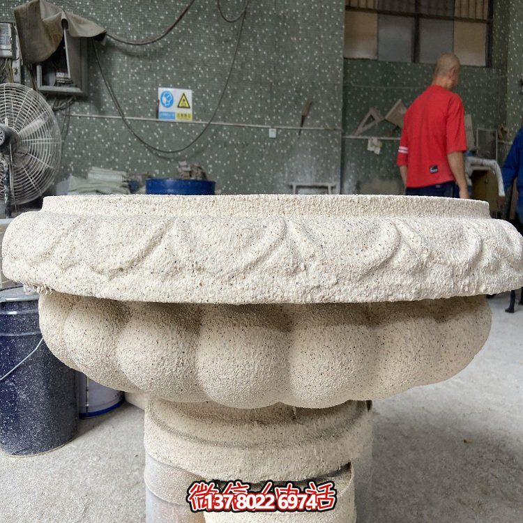 精美石雕園林景觀花盆雕塑，增添戶外活力