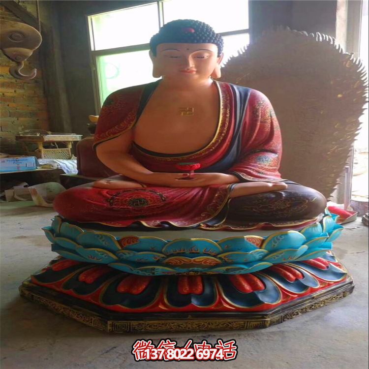 玻璃鋼雕塑彩繪——供奉三圣，傳承景區(qū)寺廟燦爛文化