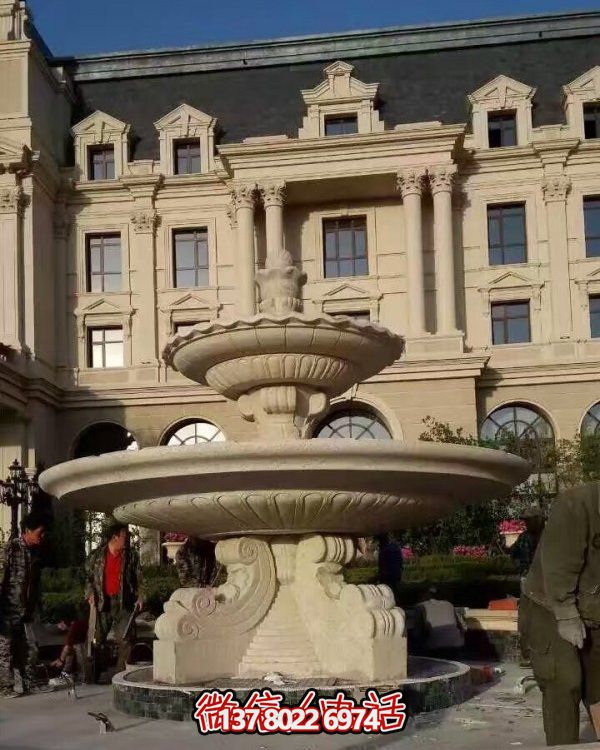 私家晚霞，大理石噴泉雕塑