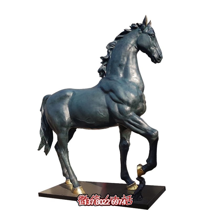 玻璃鋼馬雕塑，大型仿真動(dòng)物裝置，裝飾景區(qū)、廣場(chǎng)