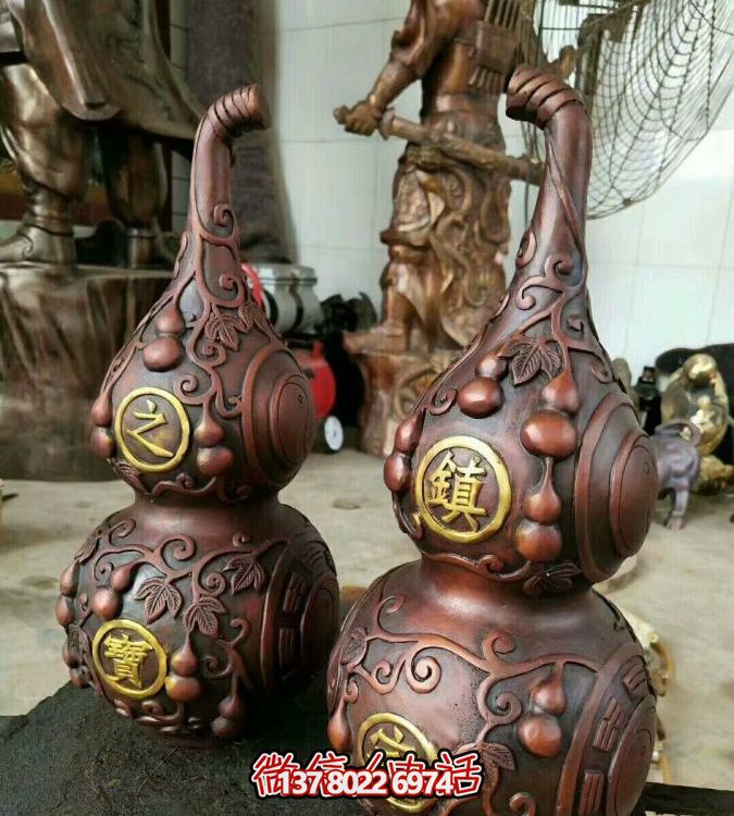 銅雕葫蘆雕塑，增添家居的福氣