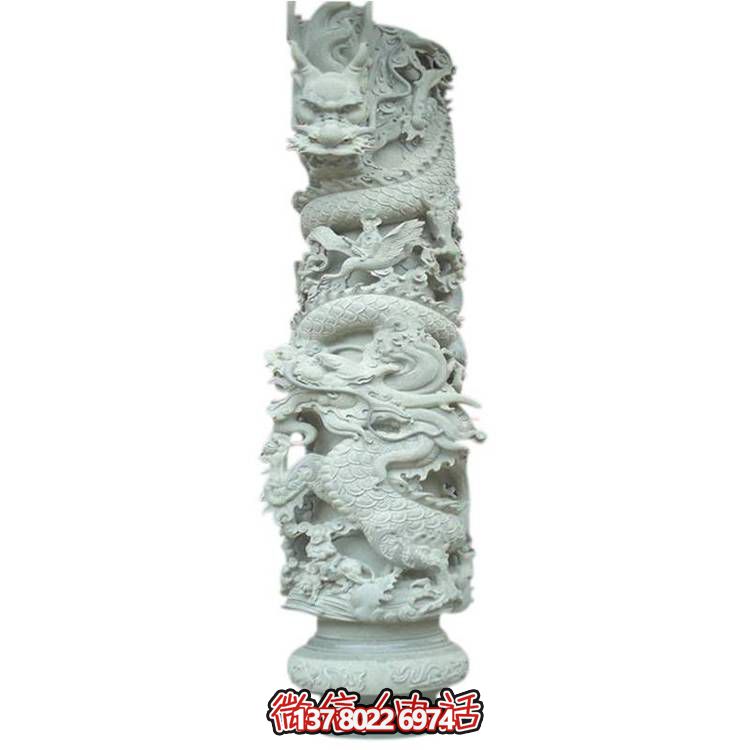 大理石盤龍雕塑，打造完美的室外庭院