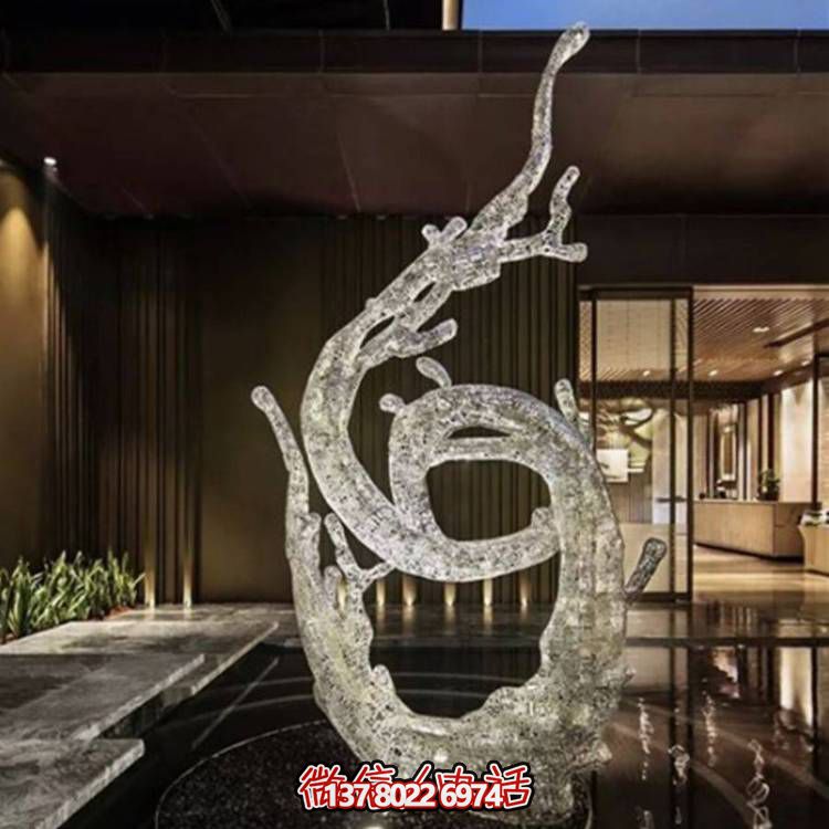 不銹鋼浪花雕塑，創(chuàng)意廣場裝飾