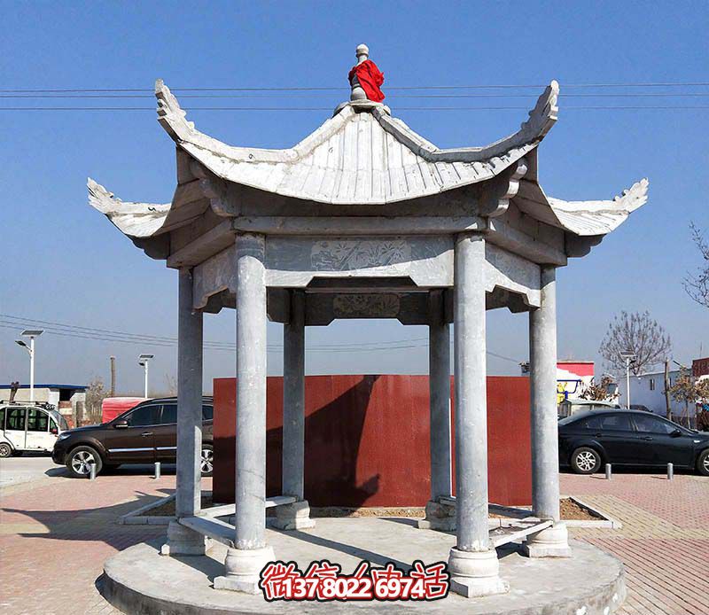 精致大理石涼亭，點綴完美小區(qū)廣場