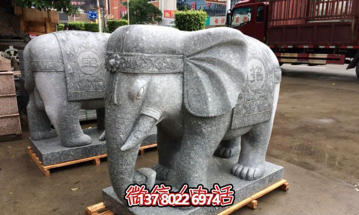 精美大理石雕塑藝術(shù)品，驚艷展現(xiàn)大象的宏偉氣勢