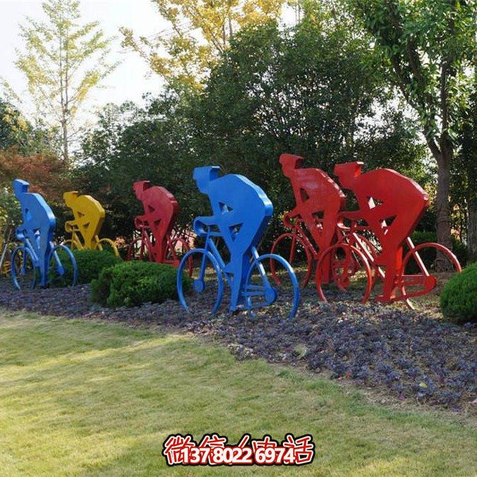 不銹鋼剪影賽車(chē)擺件，點(diǎn)綴公園草坪