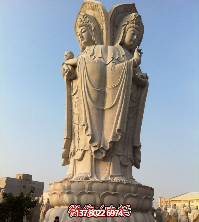 大型觀音大理石雕塑，精美的園林景觀裝飾