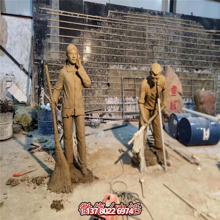 玻璃鋼仿銅園林景觀(guān)創(chuàng)意人物