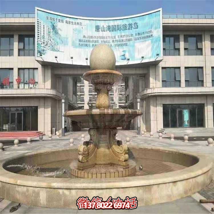 精致石雕噴泉，美化小區(qū)、別墅、大理石環(huán)境