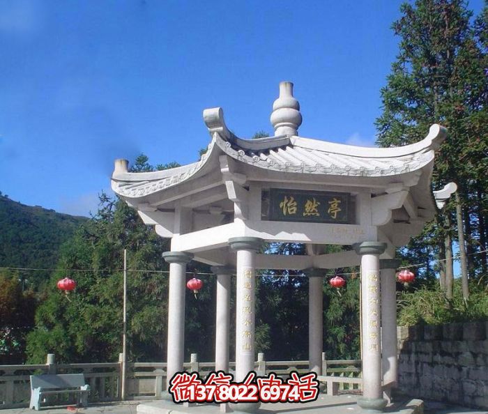 怡然仿古戶外建筑漢白玉擺放，增添農(nóng)場景觀魅力