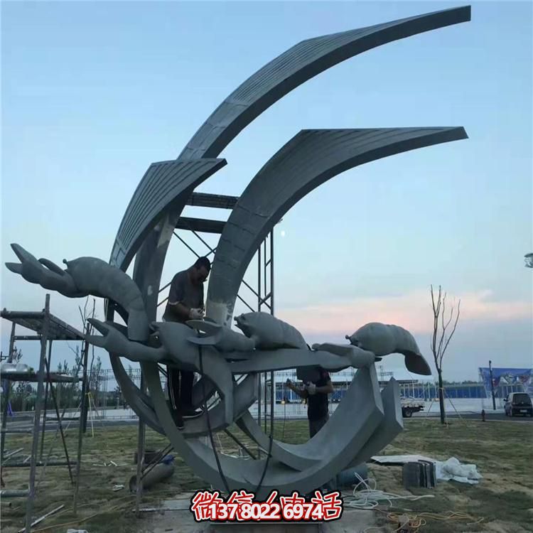 不銹鋼創(chuàng)意景觀雕塑，點亮綠色戶外廣場園林