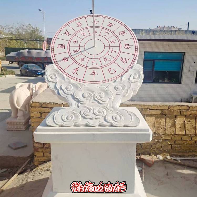 古典石雕計時器擺件，傳承校園文化