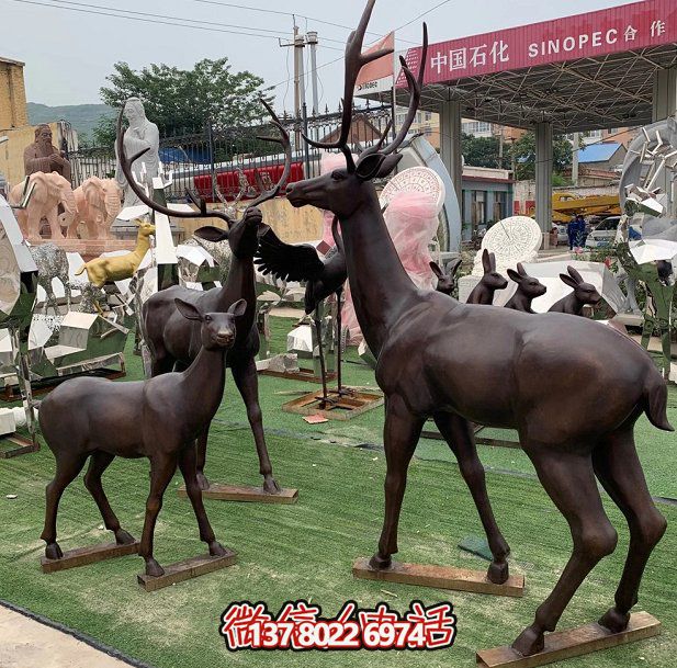 大型仿銅玻璃鋼擺件，非凡園林景觀戶外裝飾