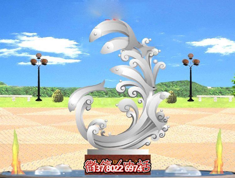 玻璃鋼雕塑魚(yú)躍龍門(mén)傳承古老傳統(tǒng)，展示創(chuàng)意美感