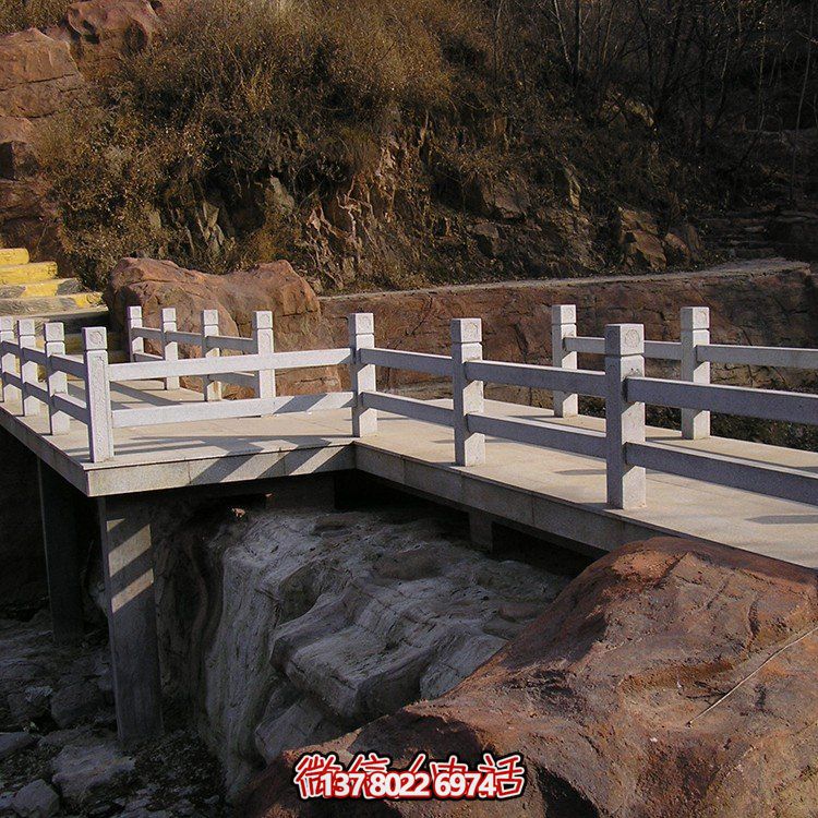 精致石磚制作的路橋、石欄桿及石欄