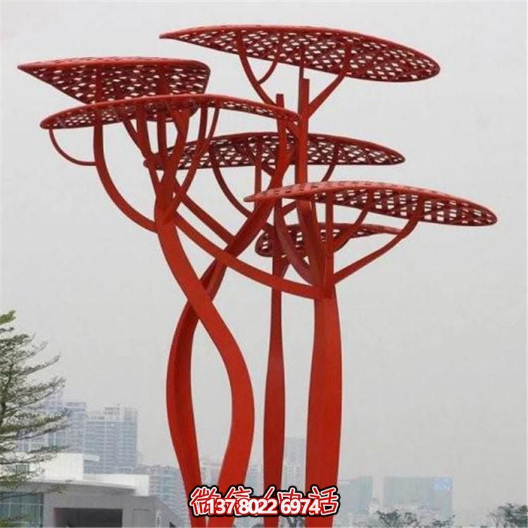 不銹鋼樹(shù)，抽象樹(shù)形雕塑