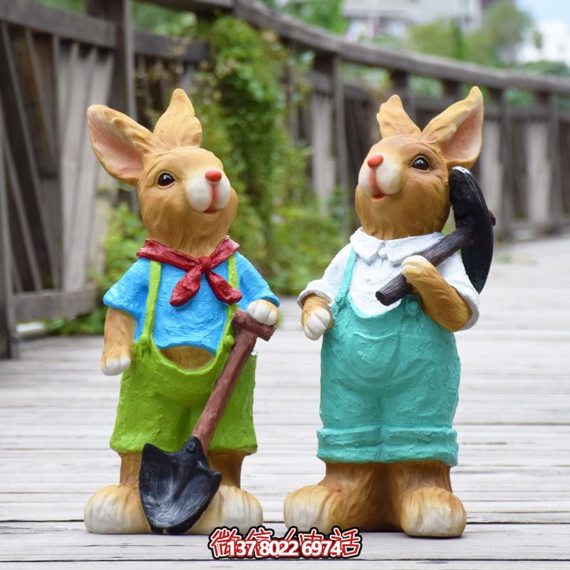 景區(qū)樹(shù)脂彩繪兔子雕塑 景區(qū)樹(shù)脂彩繪兔子雕塑