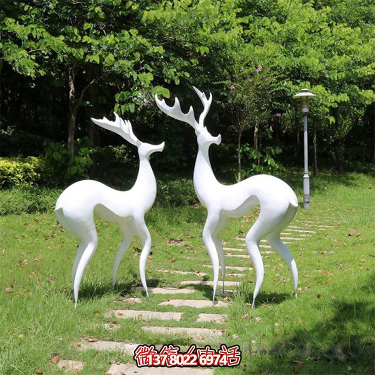戶(hù)外廣場(chǎng)大型抽象藝術(shù)園林景觀梅花鹿雕塑