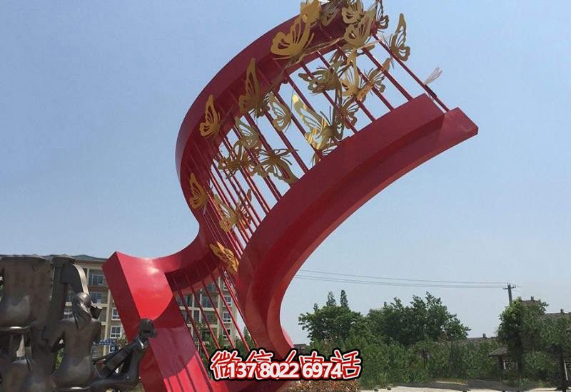 廣場不銹鋼多個(gè)蝴蝶雕塑 廣場不銹鋼多個(gè)蝴蝶雕塑