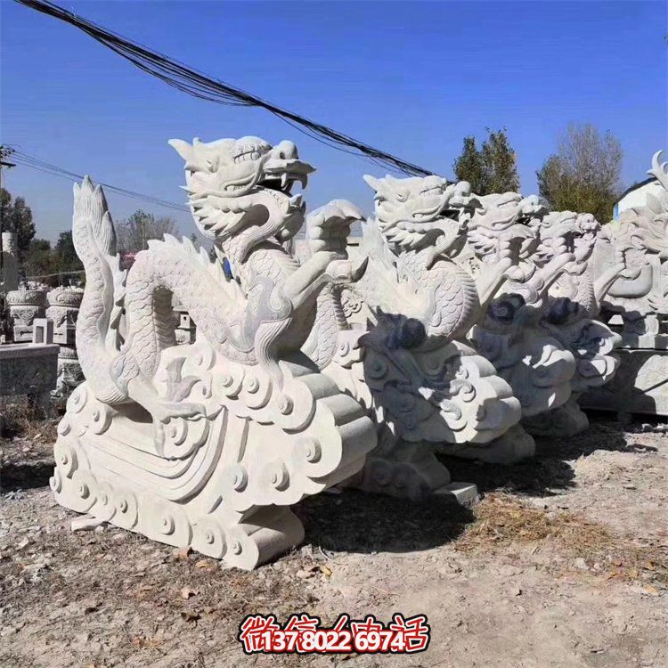 戶外廣場景區(qū)寺廟大理石石雕景觀龍雕塑