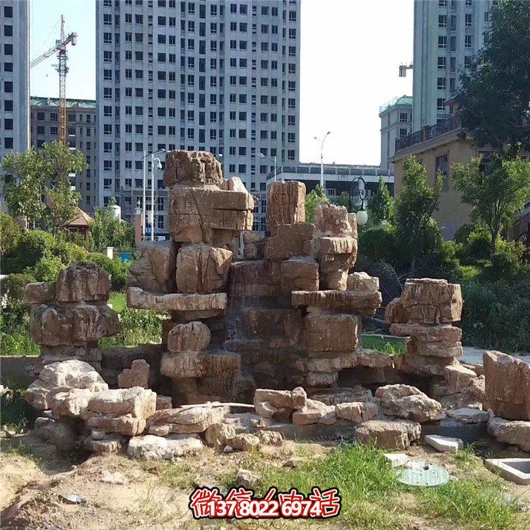 疊石假山，小區(qū)園林人造假山水景